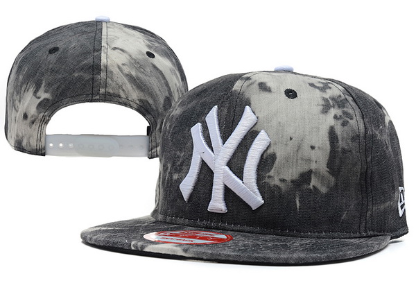 MLB New York Yankees NE Acid Wash Denim Snapback Hat #97